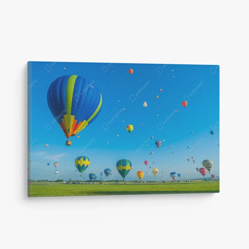 Leinwandbild bunte heißluftballons über Chambley