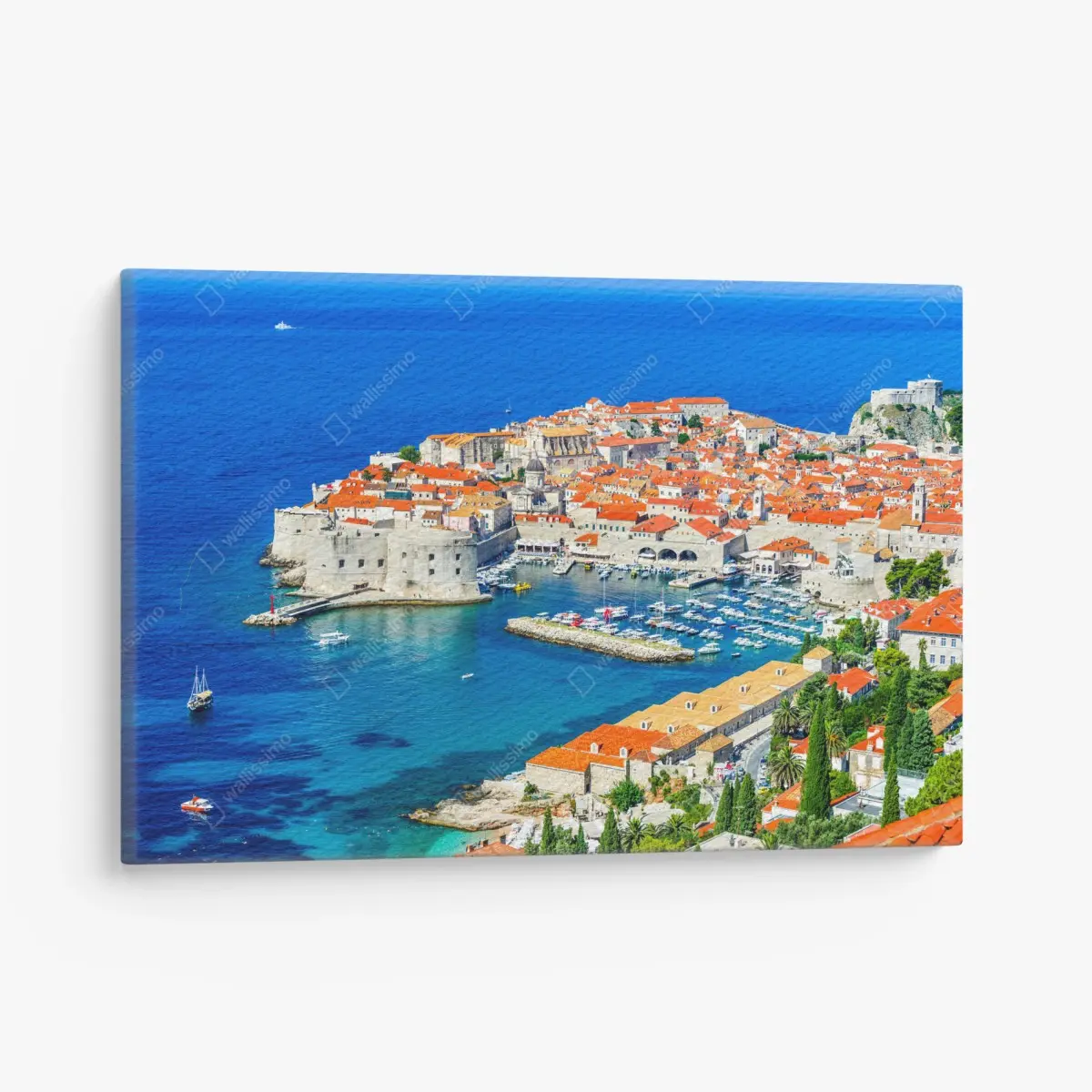 Leinwandbild Dubrovnik panorama der altstadt – Pixers®