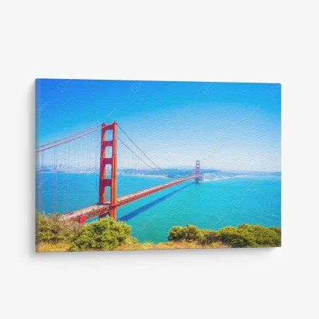 Leinwandbild Golden Gate Bridge über der bucht von San Francisco – Pixers®