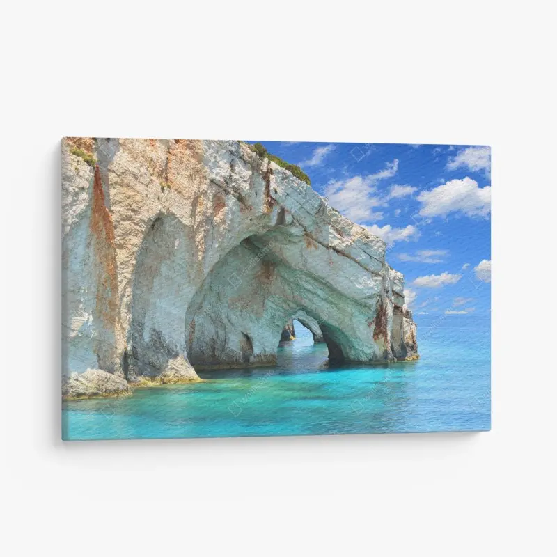 Leinwandbild blaue höhlen von Zakynthos