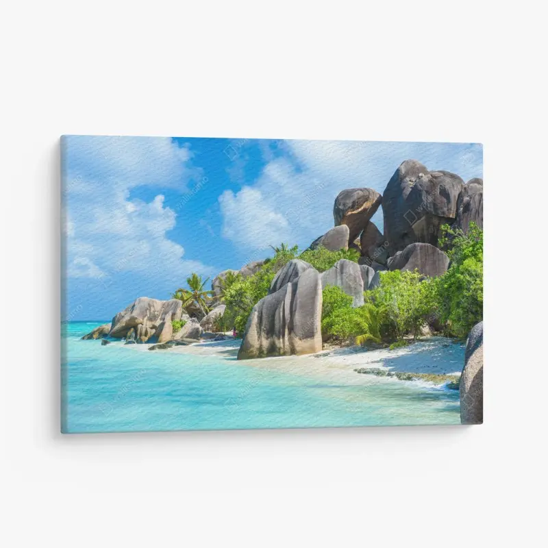 Leinwandbild strand Anse Source d'Argent, La Digue