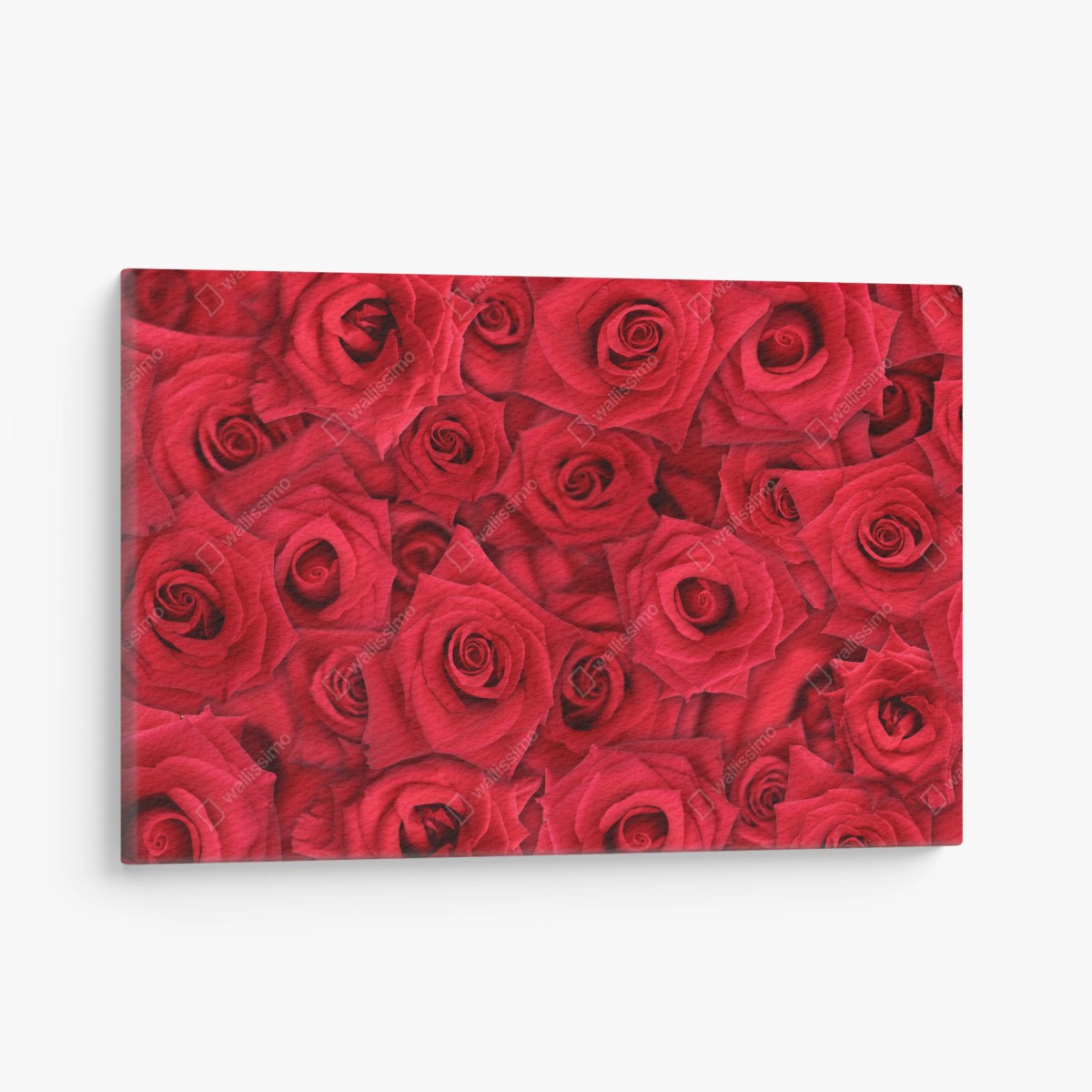 Leinwandbild leuchtende rote rosen collage – Pixers®