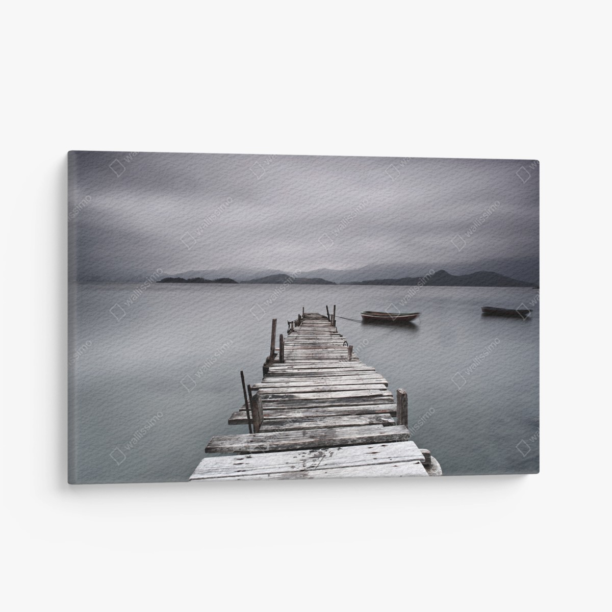 Leinwandbild ruhige seebrücke über stillem meer – Pixers®
