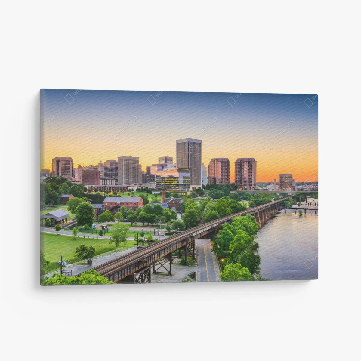 Leinwandbild Richmond skyline bei sonnenuntergang – Pixers®
