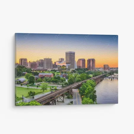 Leinwandbild Richmond skyline bei sonnenuntergang – Pixers®