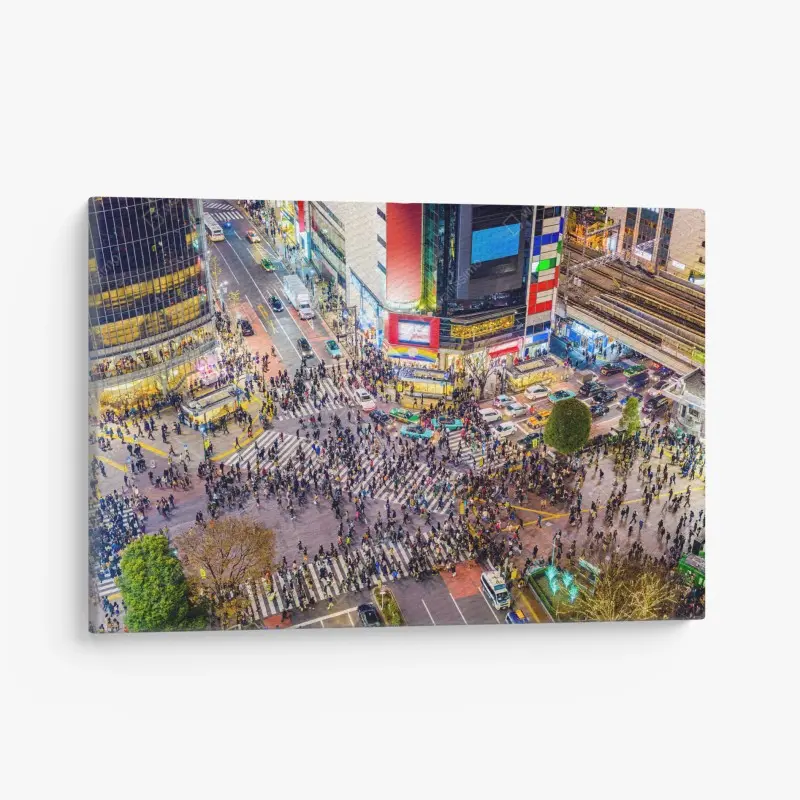 Leinwandbild Shibuya nächtliche kreuzung