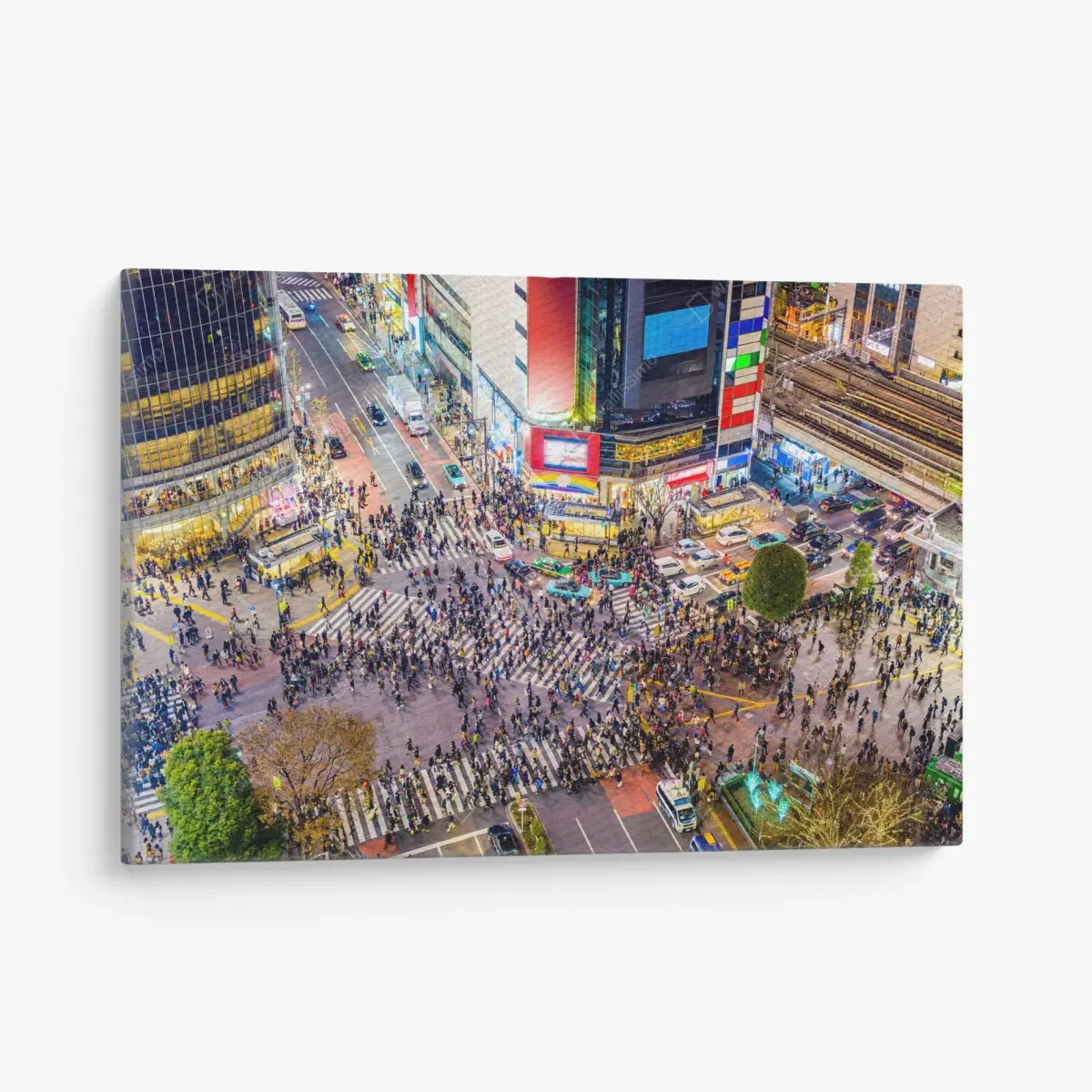 Leinwandbild Shibuya nächtliche kreuzung – Pixers®