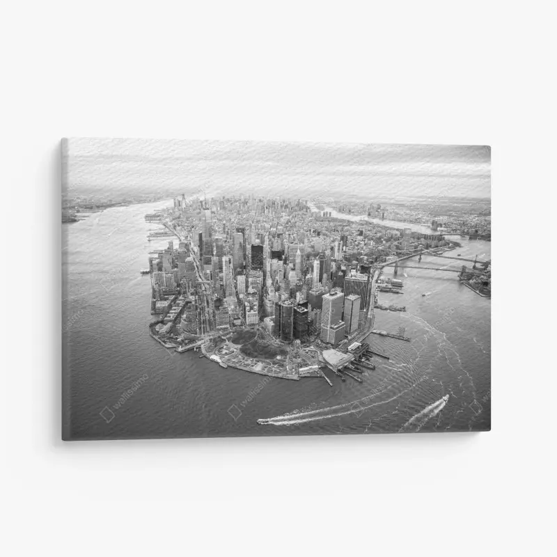 Leinwandbild Manhattan skyline aus der luft