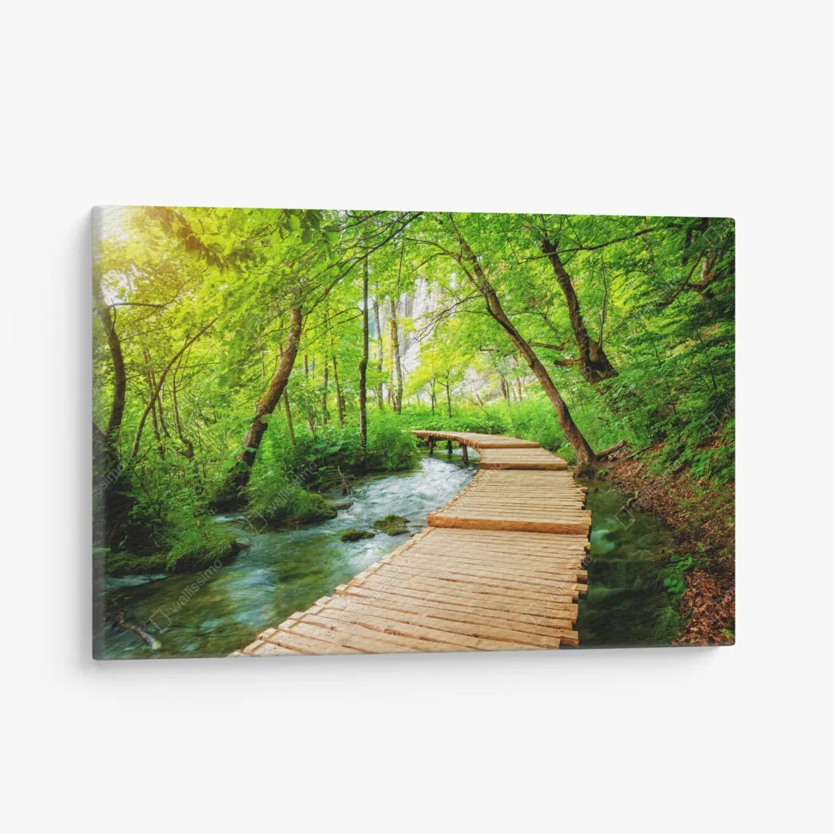 Leinwandbild holzsteg bei den Plitvicer Seen – Pixers®