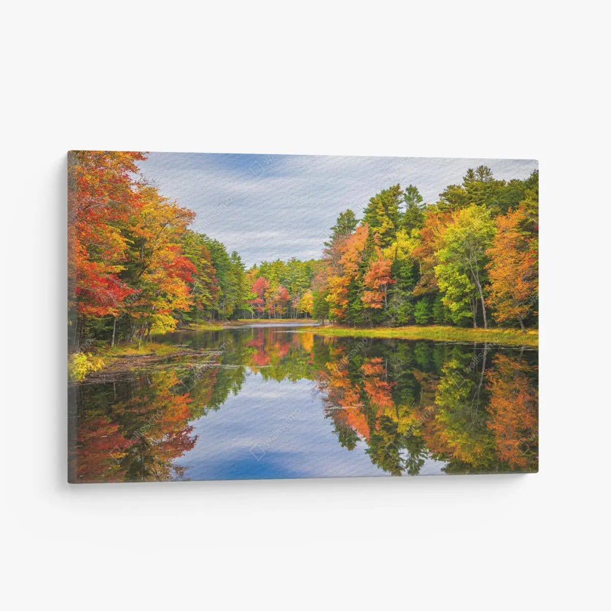 Leinwandbild herbstliche spiegelungen in Neuengland – Pixers®