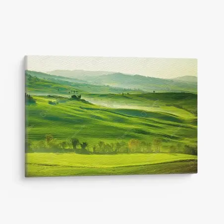 Leinwandbild sonnige sanft hügelnde landschaft der Toskana – Pixers®