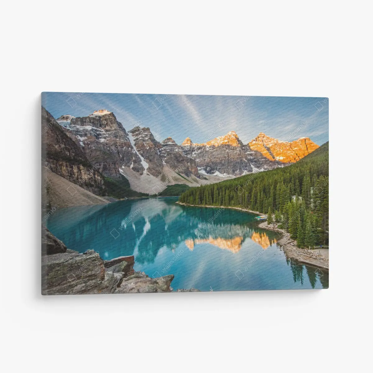 Leinwandbild alpensee im morgenlicht – Pixers®