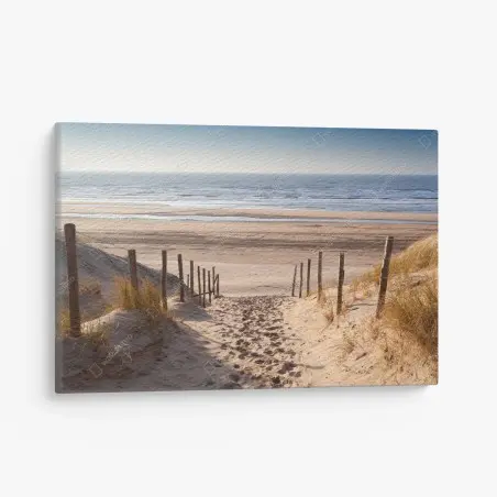 Leinwandbild sonniger weg zur Nordsee – Pixers®
