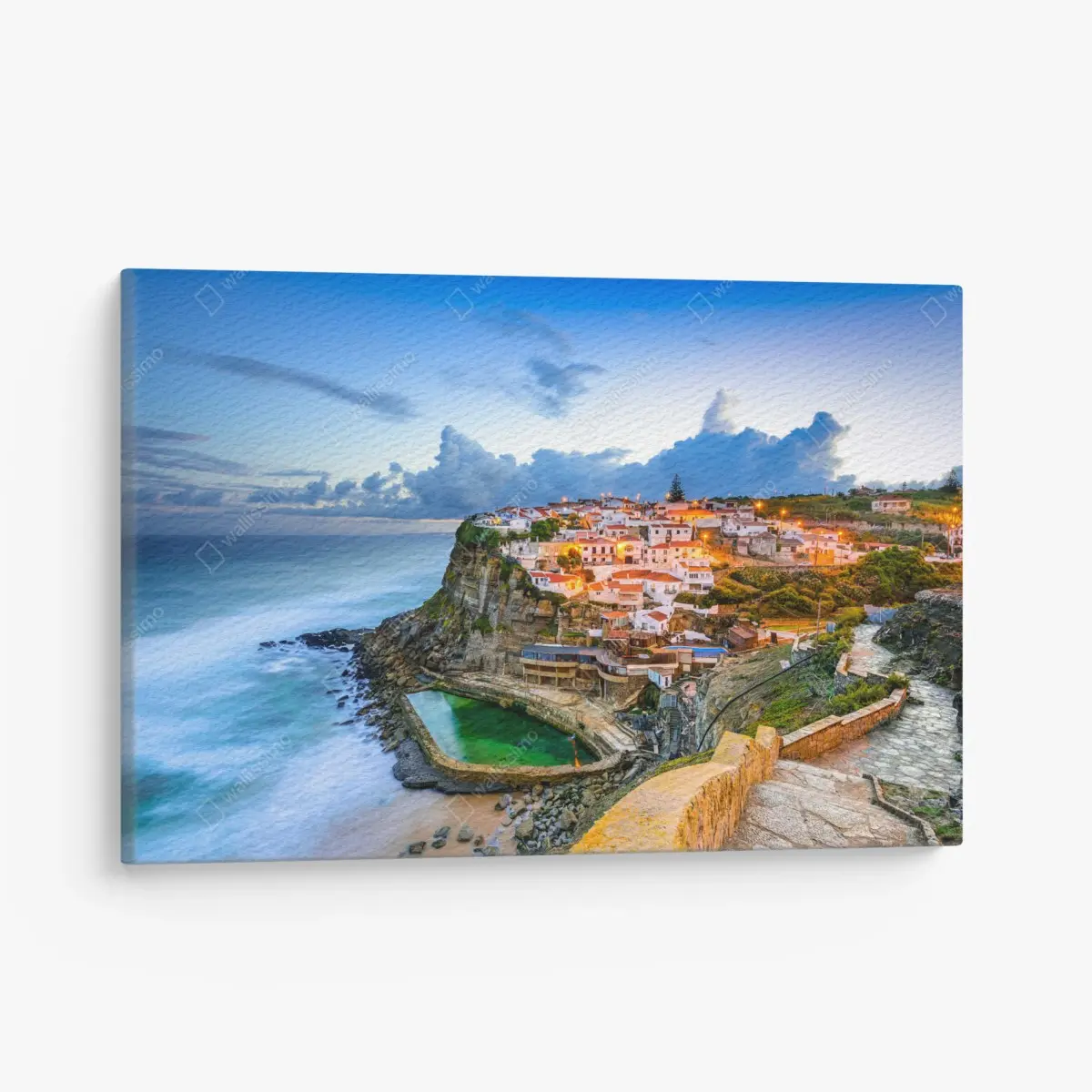 Leinwandbild Azenhas do Mar küstendorf auf der klippe, Portugal – Pixers®