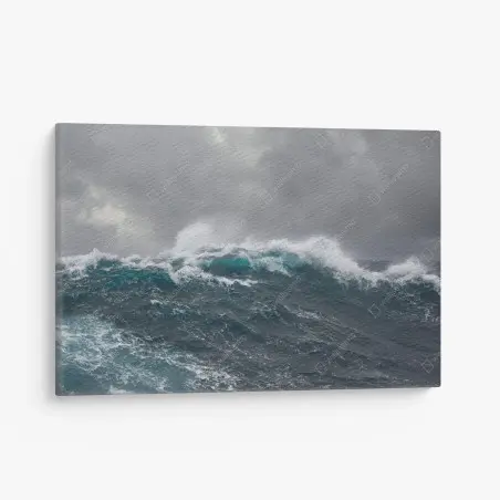 Leinwandbild stürmisches meer mit brechenden wellen – Pixers®