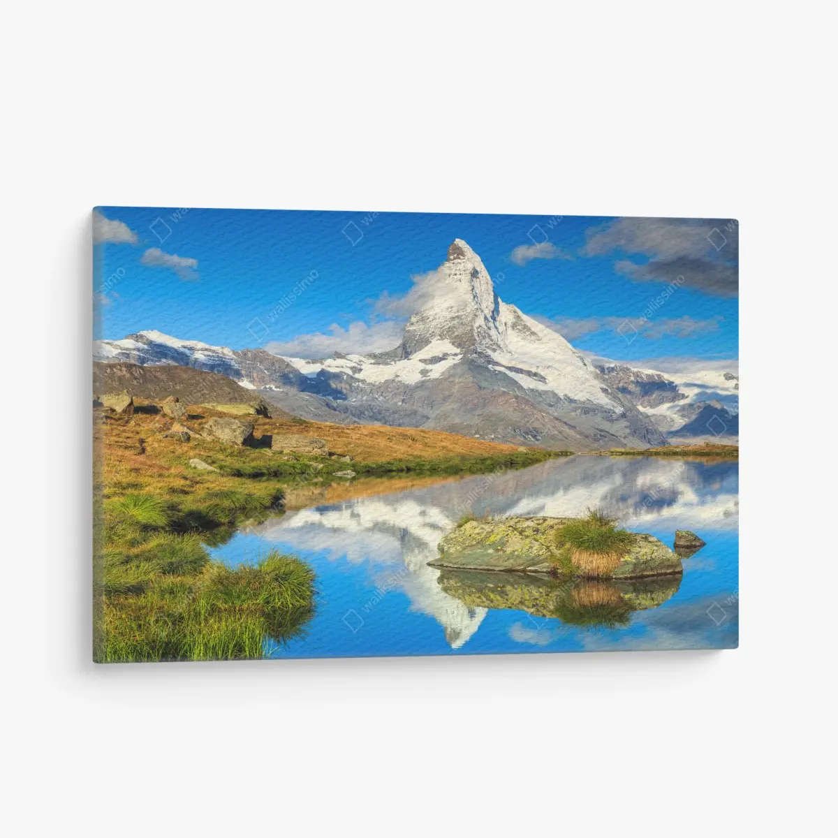 Leinwandbild majestätischer Matterhorn-spiegel im alpensee – Pixers®