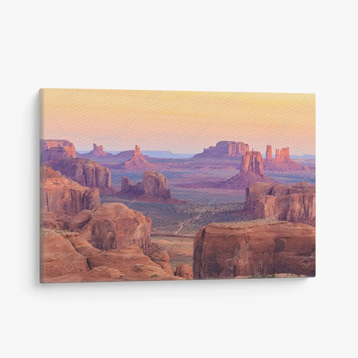 Leinwandbild Monument Valley wüsten sonnenuntergang panorama – Pixers®