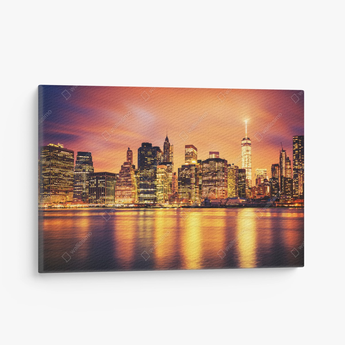Leinwandbild New York skyline bei sonnenuntergang – Pixers®