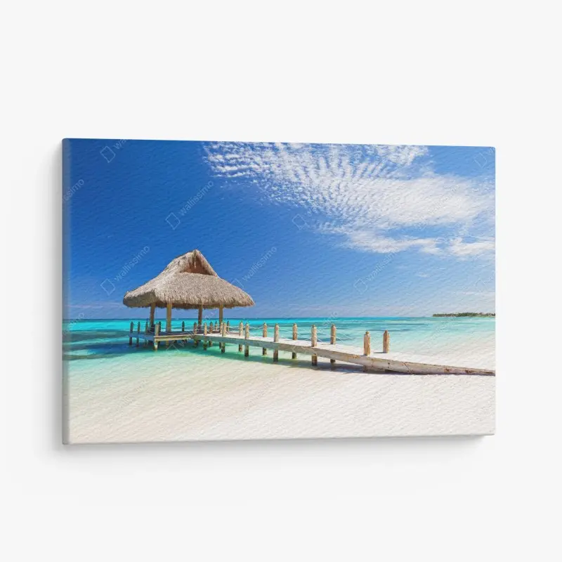Leinwandbild ruhiger strandsteg in Cap Cana