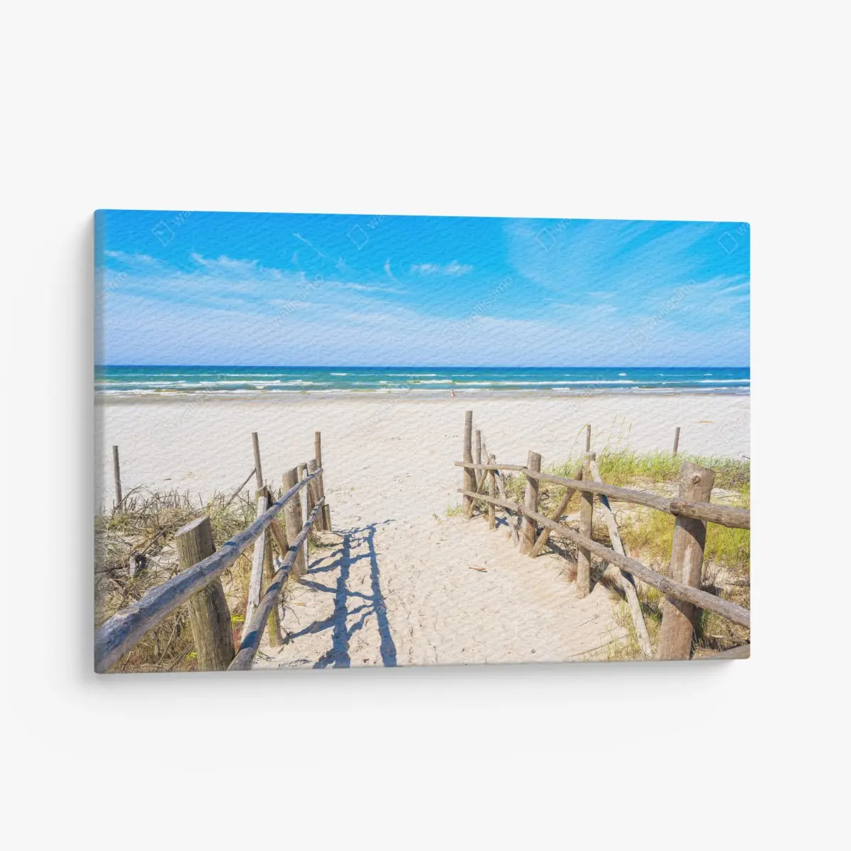 Leinwandbild eingang zum Strand von Debki an der Ostsee – Pixers®