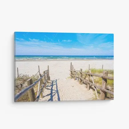 Leinwandbild eingang zum Strand von Debki an der Ostsee – Pixers®