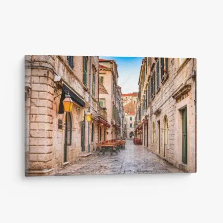 Leinwandbild Dubrovnik altstadtgasse – Pixers®