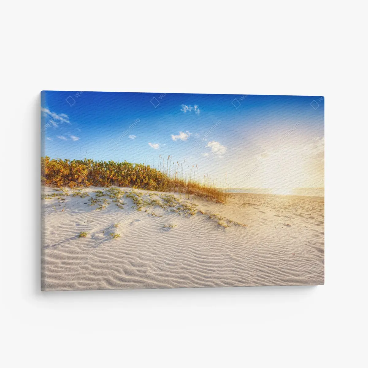 Leinwandbild sonnenuntergang über sanddünen von Grace Bay – Pixers®