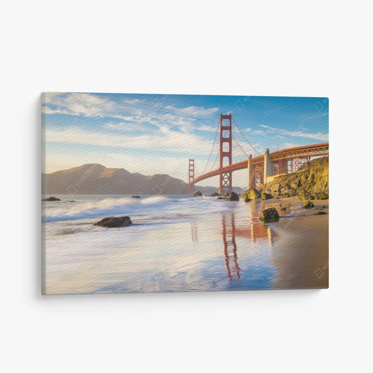 Leinwandbild Golden Gate Bridge bei sonnenuntergang – Pixers®