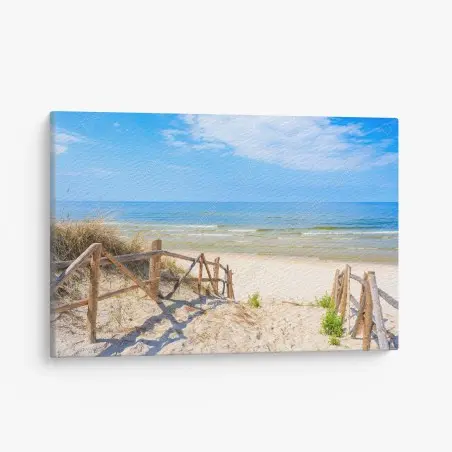 Leinwandbild zugang zum strand in Lubiatowo, Polen – Pixers®