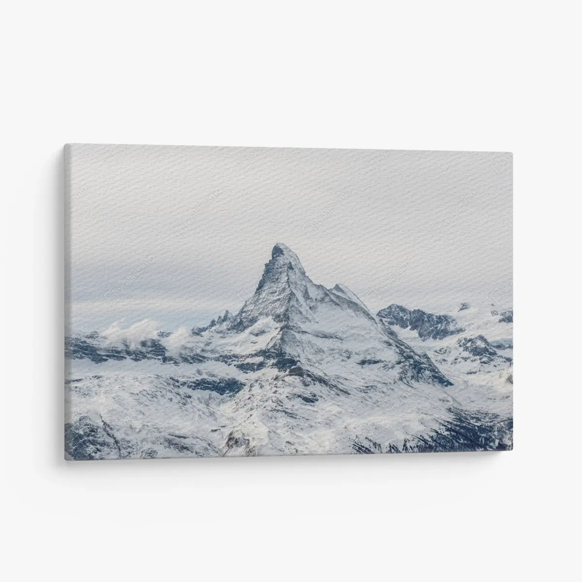 Leinwandbild majestätischer schneebedeckter berggipfel – Pixers®