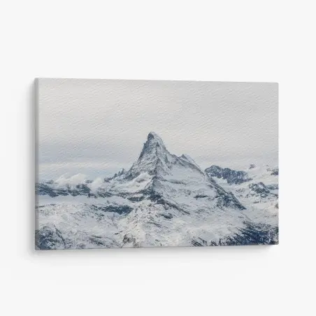 Leinwandbild majestätischer schneebedeckter berggipfel