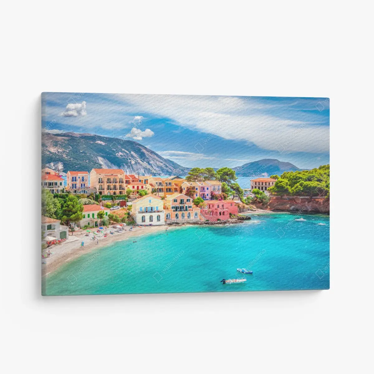 Leinwandbild Assos küstenblick, Kefalonia – Pixers®