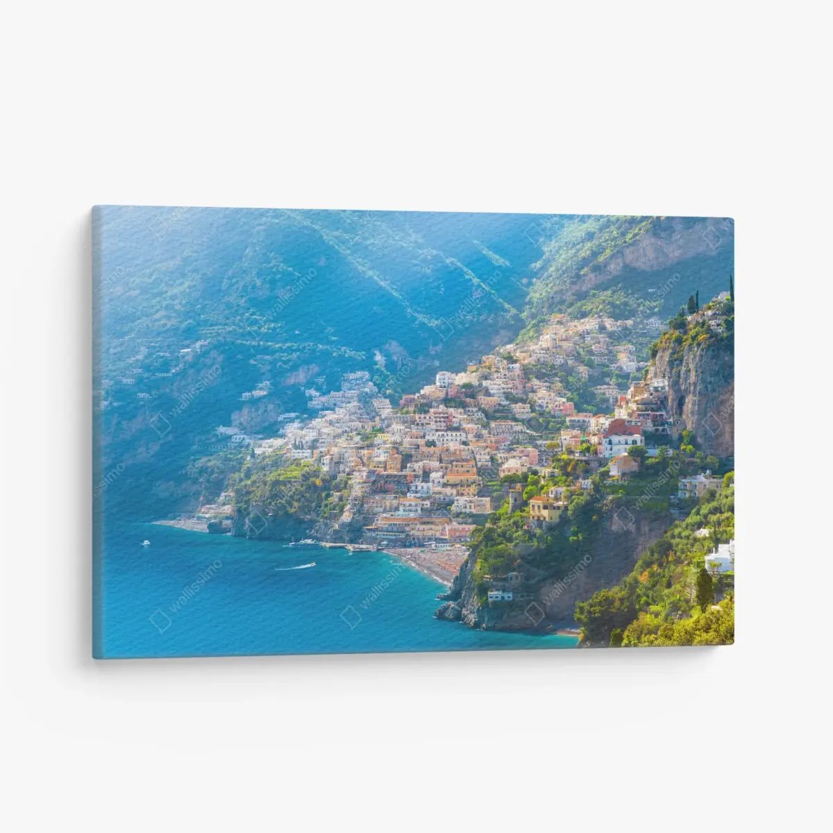 Leinwandbild Positano: buntes küstendorf an der Amalfiküste – Pixers®