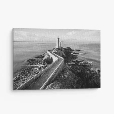 Leinwandbild leuchtturm auf felsiger küste – Pixers®