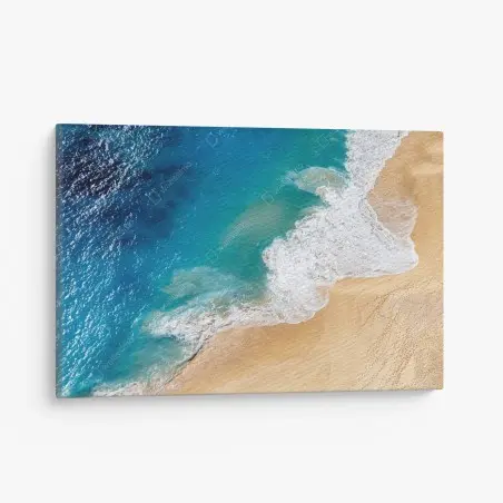 Leinwandbild luftaufnahme türkisfarbener strand – Pixers®
