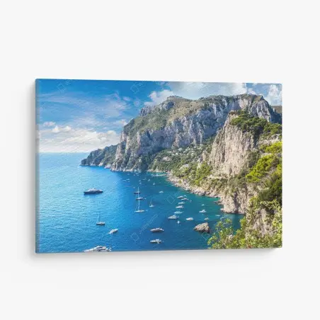 Leinwandbild Capri sommerküste mit klippen – Pixers®