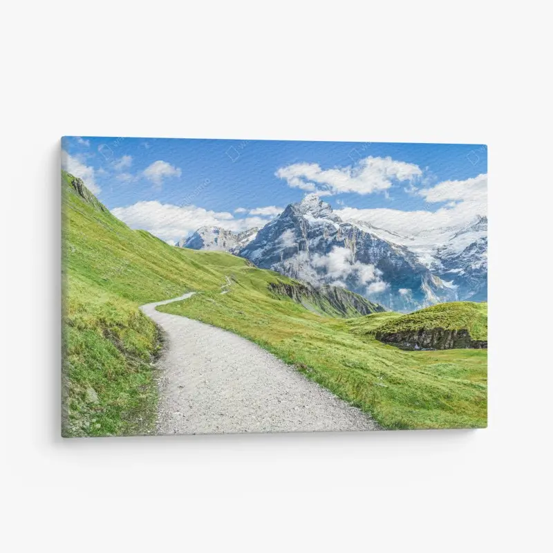 Leinwandbild alpenwanderweg panorama