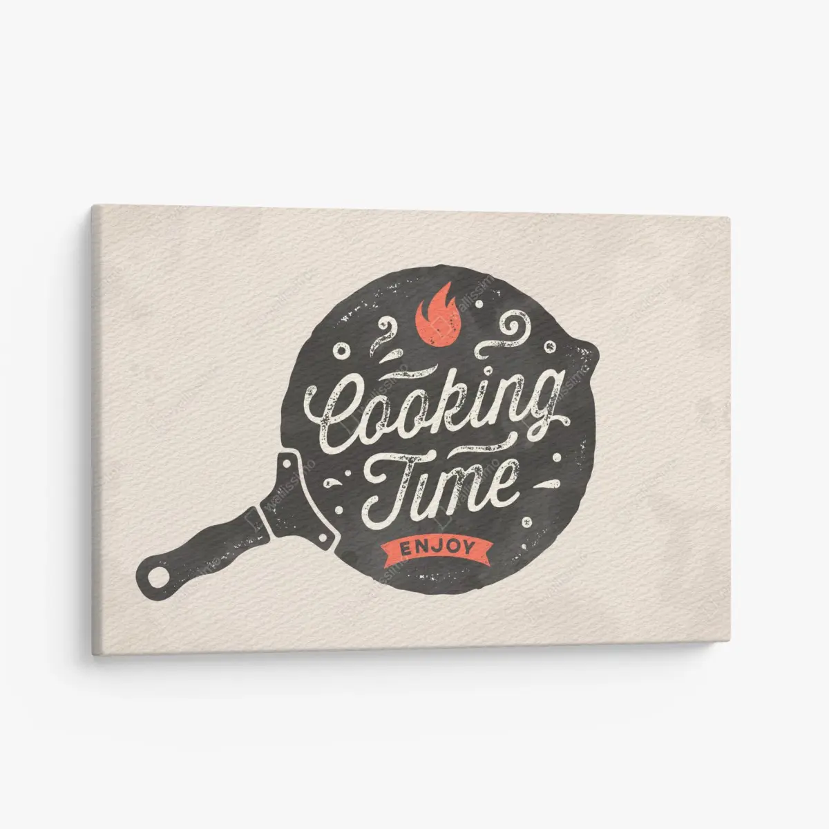 Leinwandbild cooking time retro küchendekor – Pixers®