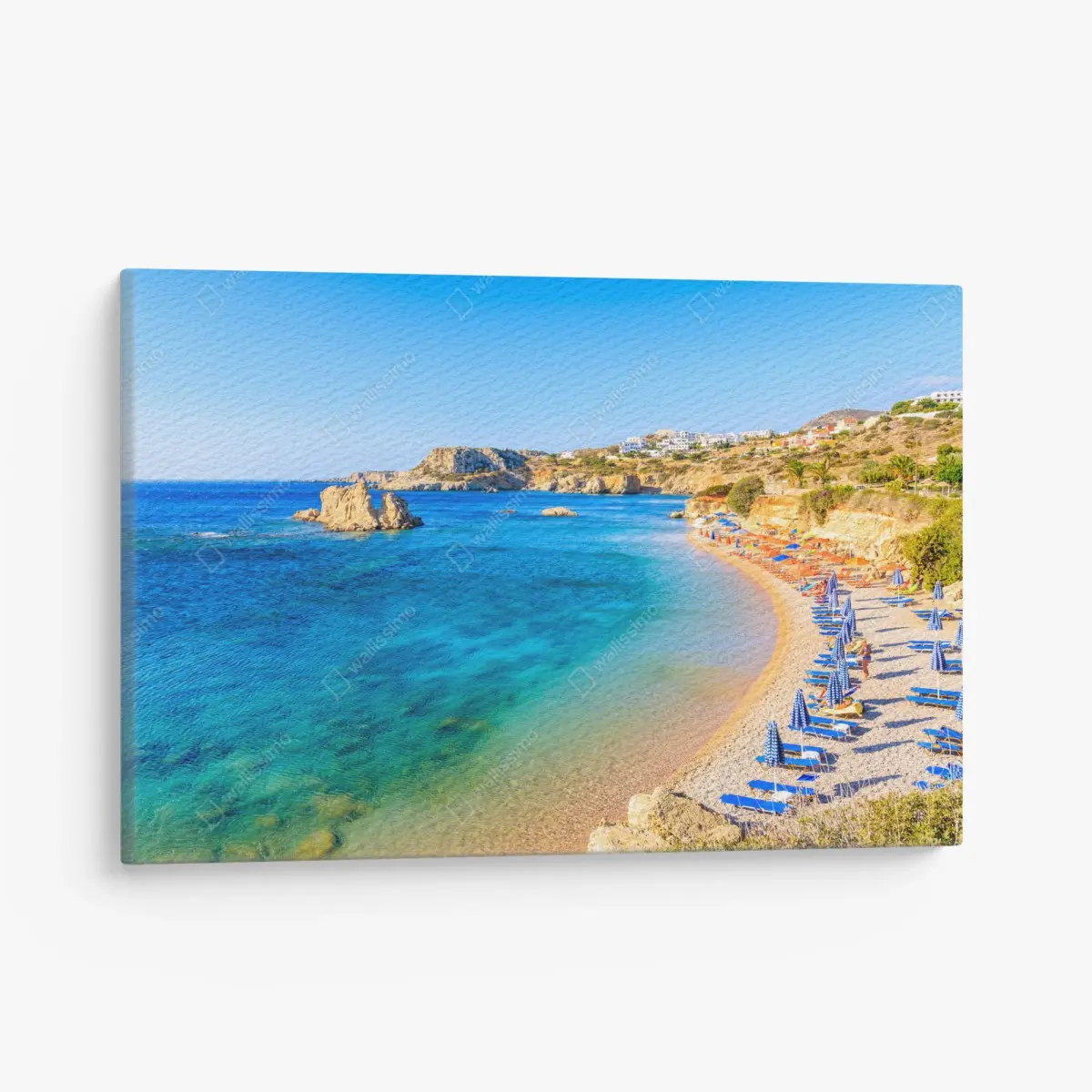 Leinwandbild strand Ammopi, Karpathos türkisfarbene bucht – Pixers®