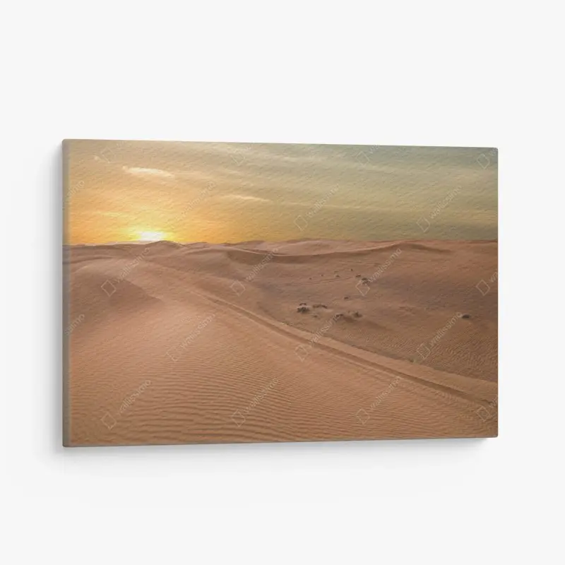 Leinwandbild sonnenuntergang über der wüste VAE