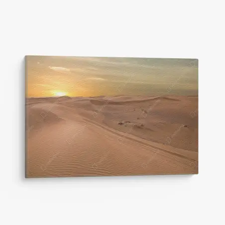Leinwandbild sonnenuntergang über der wüste VAE – Pixers®