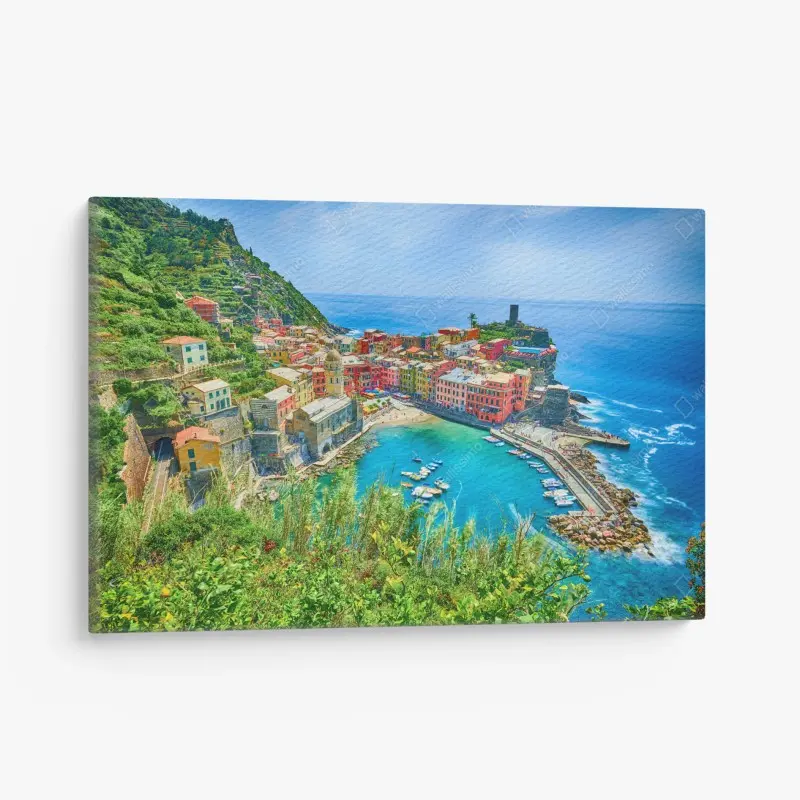 Leinwandbild Vernazza bunte küstenstadt, Italien