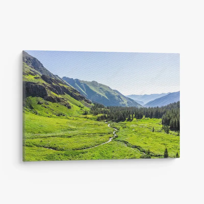 Leinwandbild ruhiges alpenthal