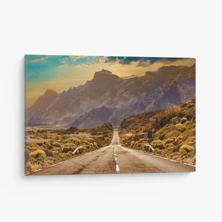 Leinwandbild straße in die berge auf Teneriffa – Pixers®