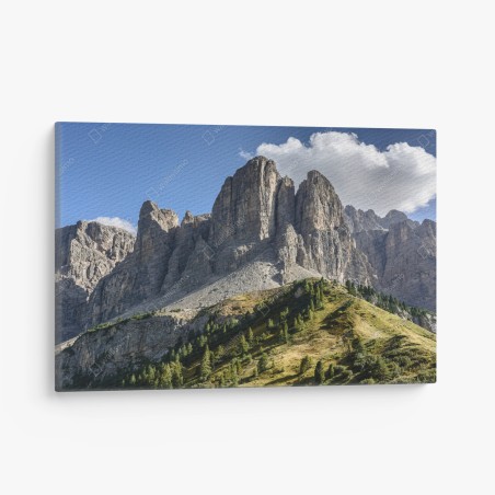 Leinwandbild majestätische gipfel über grünen hügeln – Pixers®