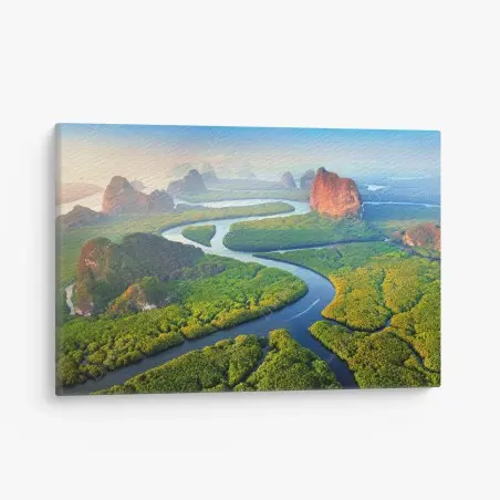 Leinwandbild sonnenaufgang über der Phang Nga Bucht – Pixers®