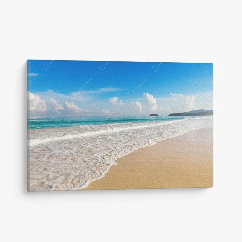 Leinwandbild Karon strand, Phuket: ruhige meeresansicht