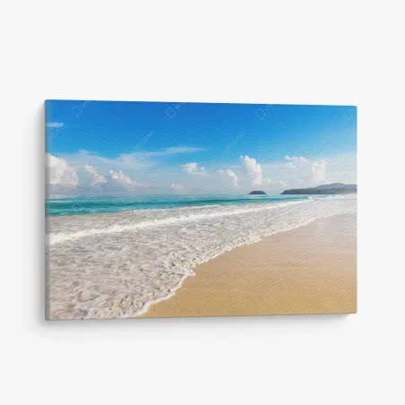 Leinwandbild Karon strand, Phuket: ruhige meeresansicht