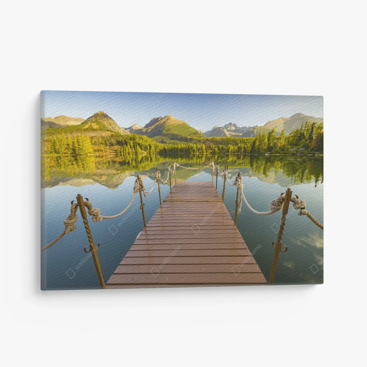 Leinwandbild steg am see Strbske Pleso – Pixers®