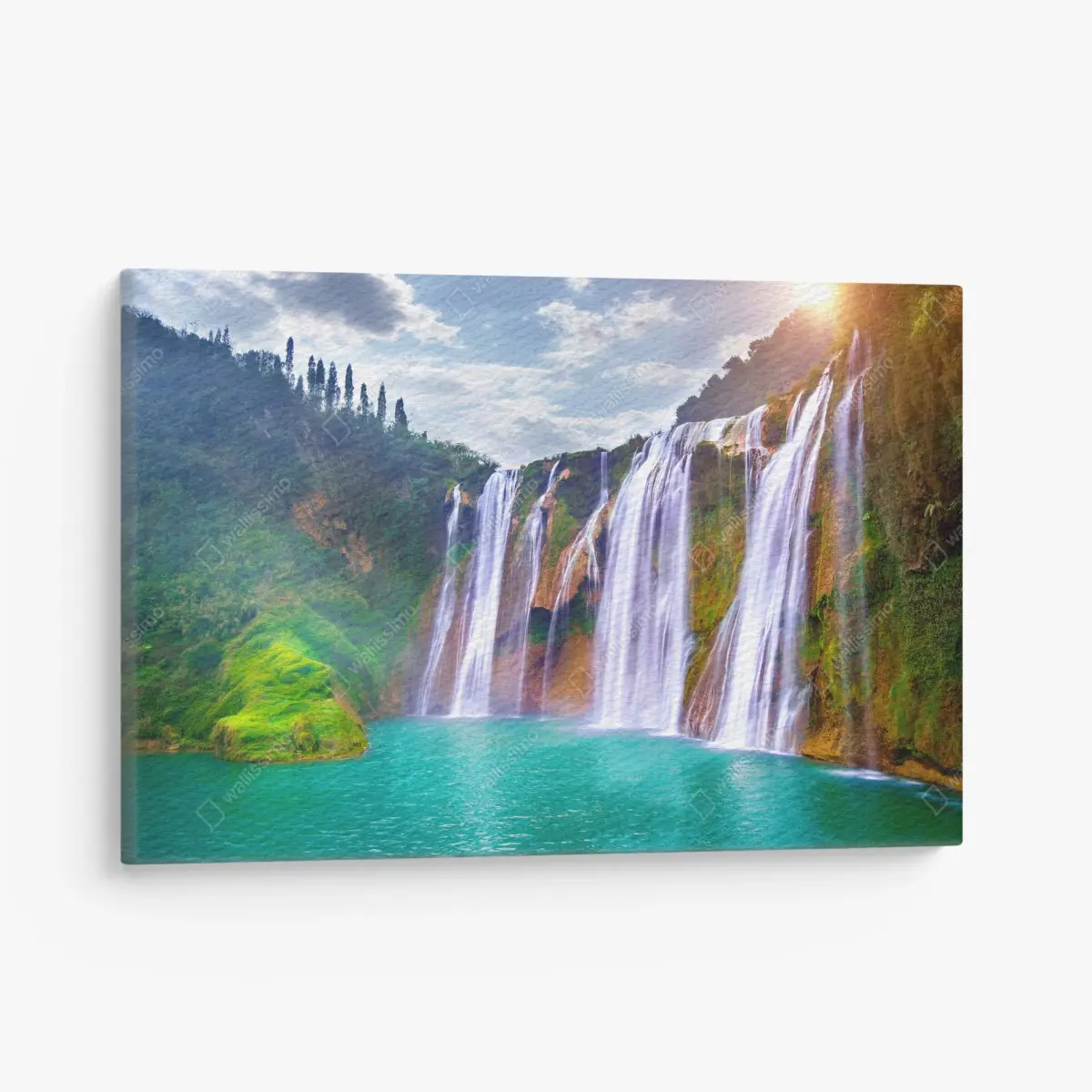 Leinwandbild Jiulong wasserfall türkis kaskade in Luoping, China – Pixers®